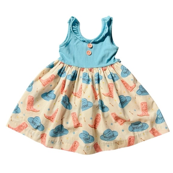 Eleanor Rose Other - Eleanor Rose Blue, Pink and White Cowgirl Style Sleeveless Dress Size 2